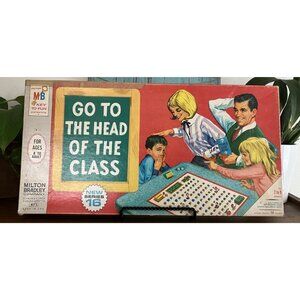 VTG 1967 Go To The Head of the Class Board Game Milton Bradley Series 16 Read